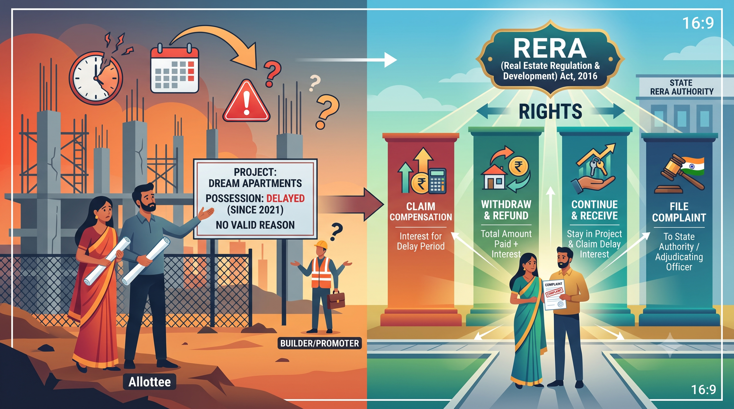 Builder Delaying Possession? Know Your Rights Under RERA in India